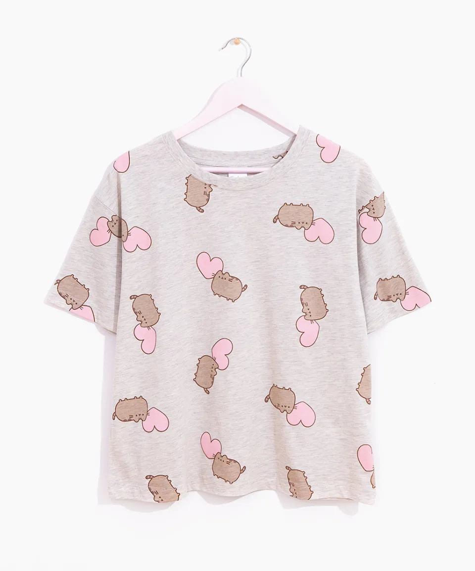 pusheen_hearts_pajama_set_4.webp Clearance Hearts Pajama Set Ladies | Lounge & Sleep