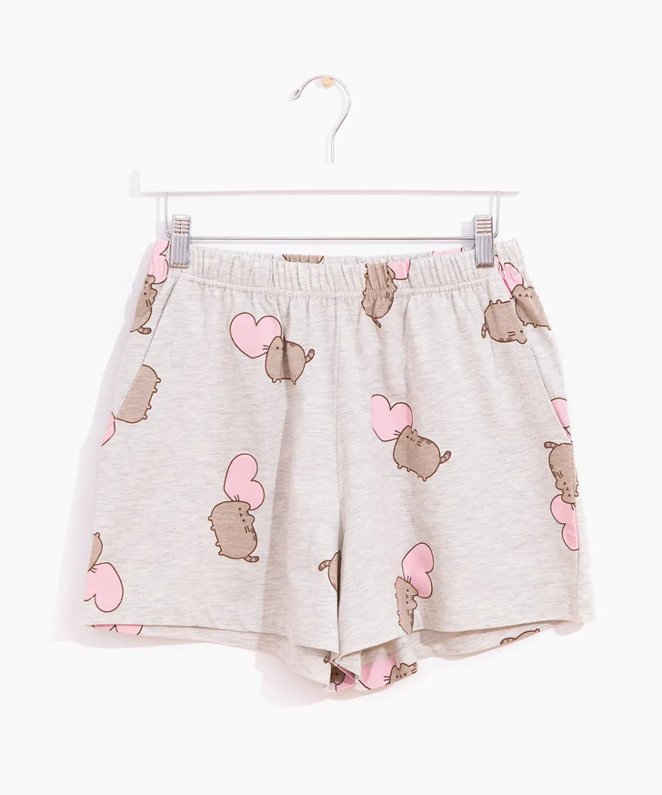 pusheen_hearts_pajama_set_6.webp Clearance Hearts Pajama Set Ladies | Lounge & Sleep