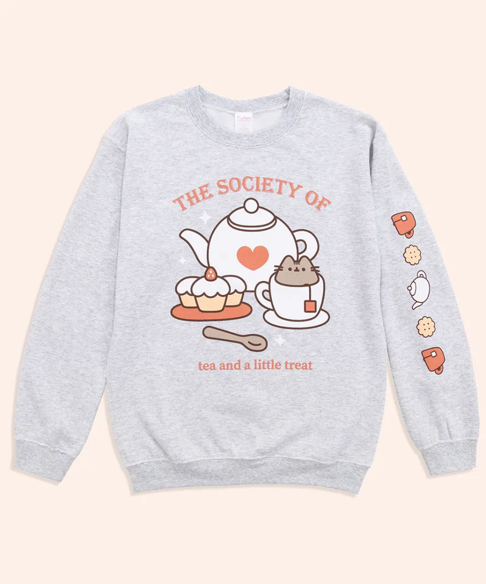 pusheen_tea_society_unisex_sweatshirt_4.webp Online Tea Society Unisex Sweatshirt Guys & Unisex | Hoodies & Sweaters